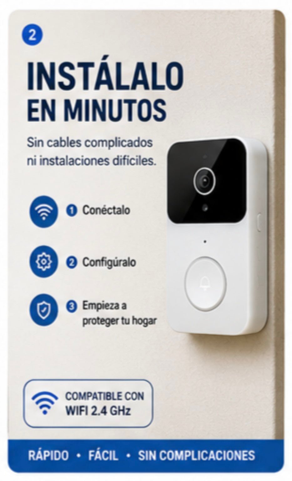 SMART DOORBELL TIMBRE INALAMBRICO CON CAMARA WIFI